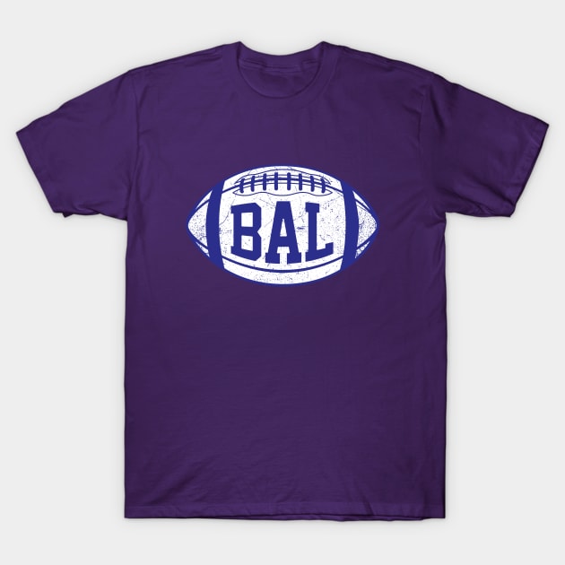 BAL Retro Football - Purple T-Shirt by KFig21